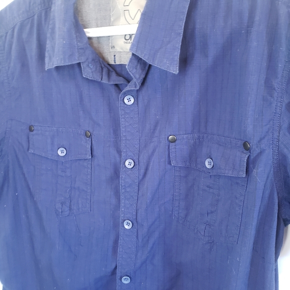 Warehouse blue men's casual button down - Picture 2 of 3